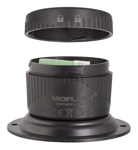 LED-TLM-BC LED MOUNTING BASE & TOP CAP, BEACON MOFLASH SIGNALLING