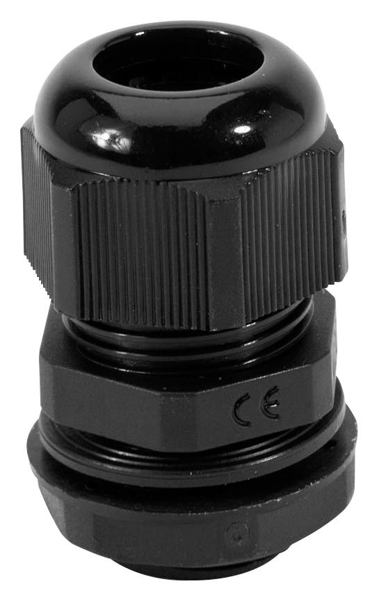 NGM12-BK CABLE GLAND, NYLON 6.6, 3MM-6.5MM, BLK HELLERMANNTYTON