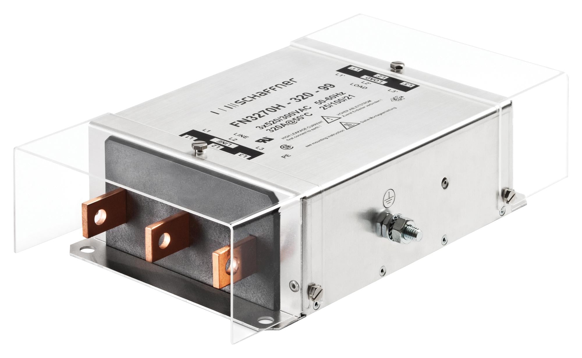 FN3270H-320-99 FILTER, THREE PHASE, 320A, 520VAC SCHAFFNER