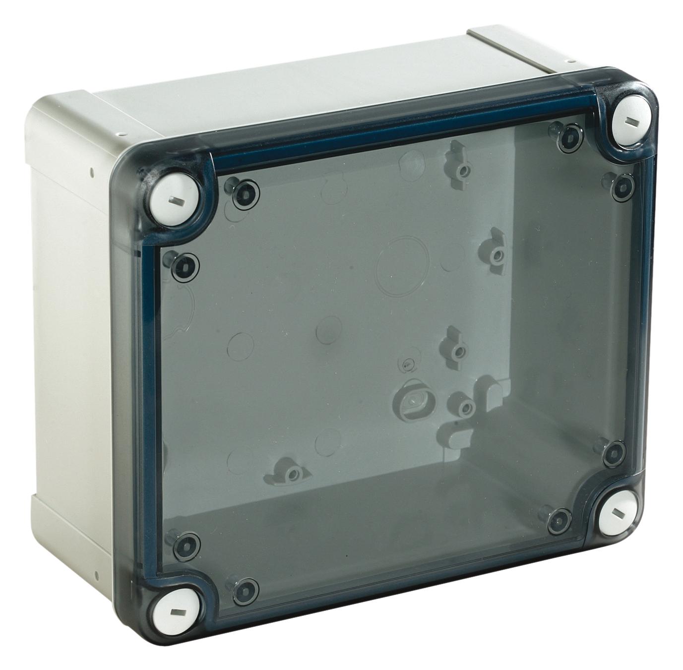 NSYTBS19168T INDUSTRIAL BOX, WALL MNT, ABS, GRY/CLEAR SCHNEIDER ELECTRIC