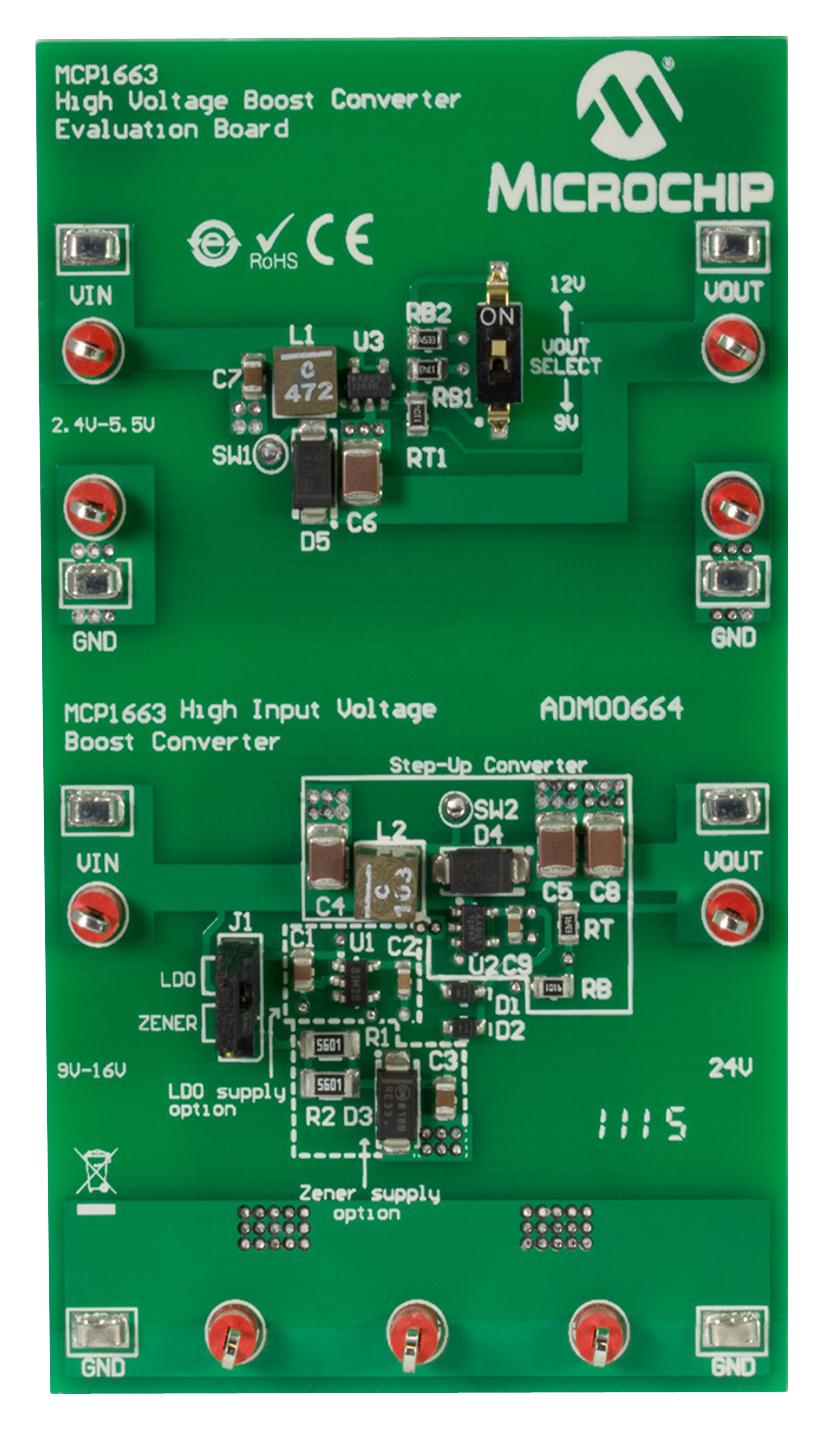 ADM00664 EVALUATION BOARD, BOOST REGULATOR MICROCHIP