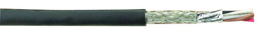 45112 BK005 SHLD FLEX CABLE, 2COND, 24AWG, 30.5M ALPHA WIRE