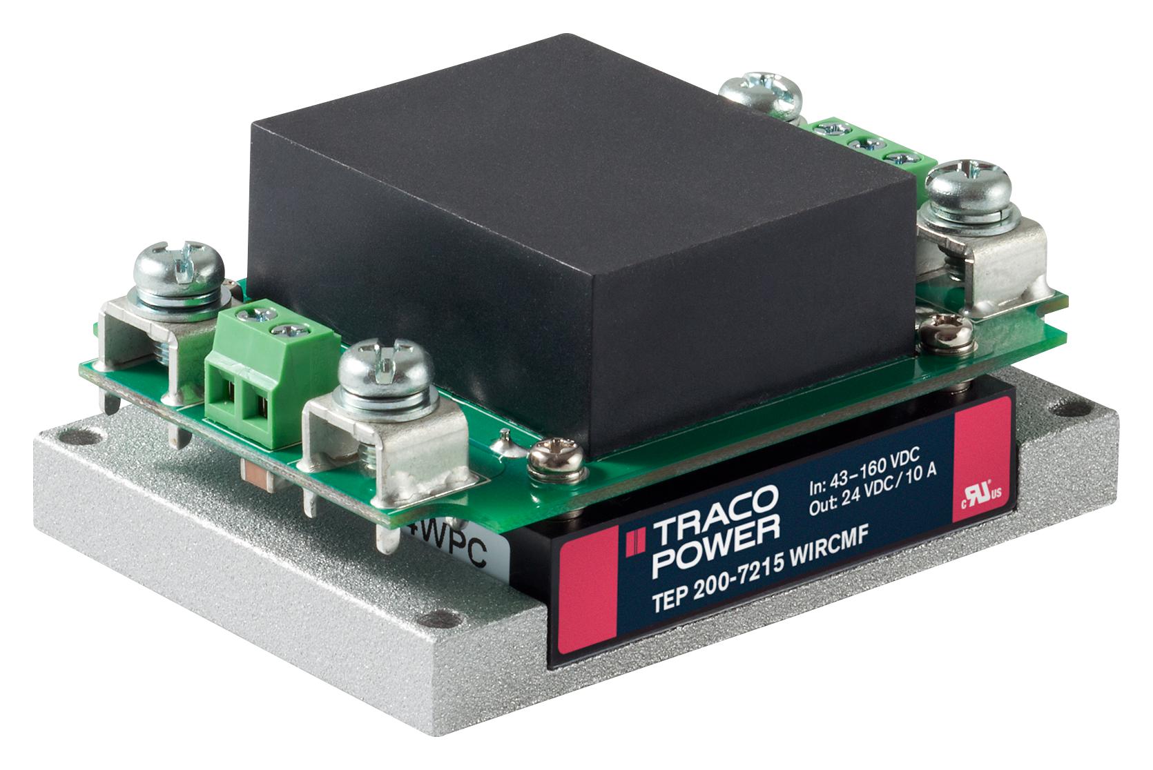 TEP 200-4816WIRCMF DC-DC CONVERTER, 1 O/P, 28V, 7.5A TRACO POWER