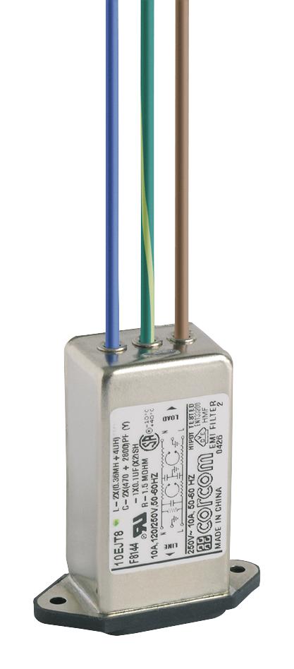 6EJT8 POWER LINE FILTER, 6A, 430UA, 250VAC CORCOM - TE CONNECTIVITY