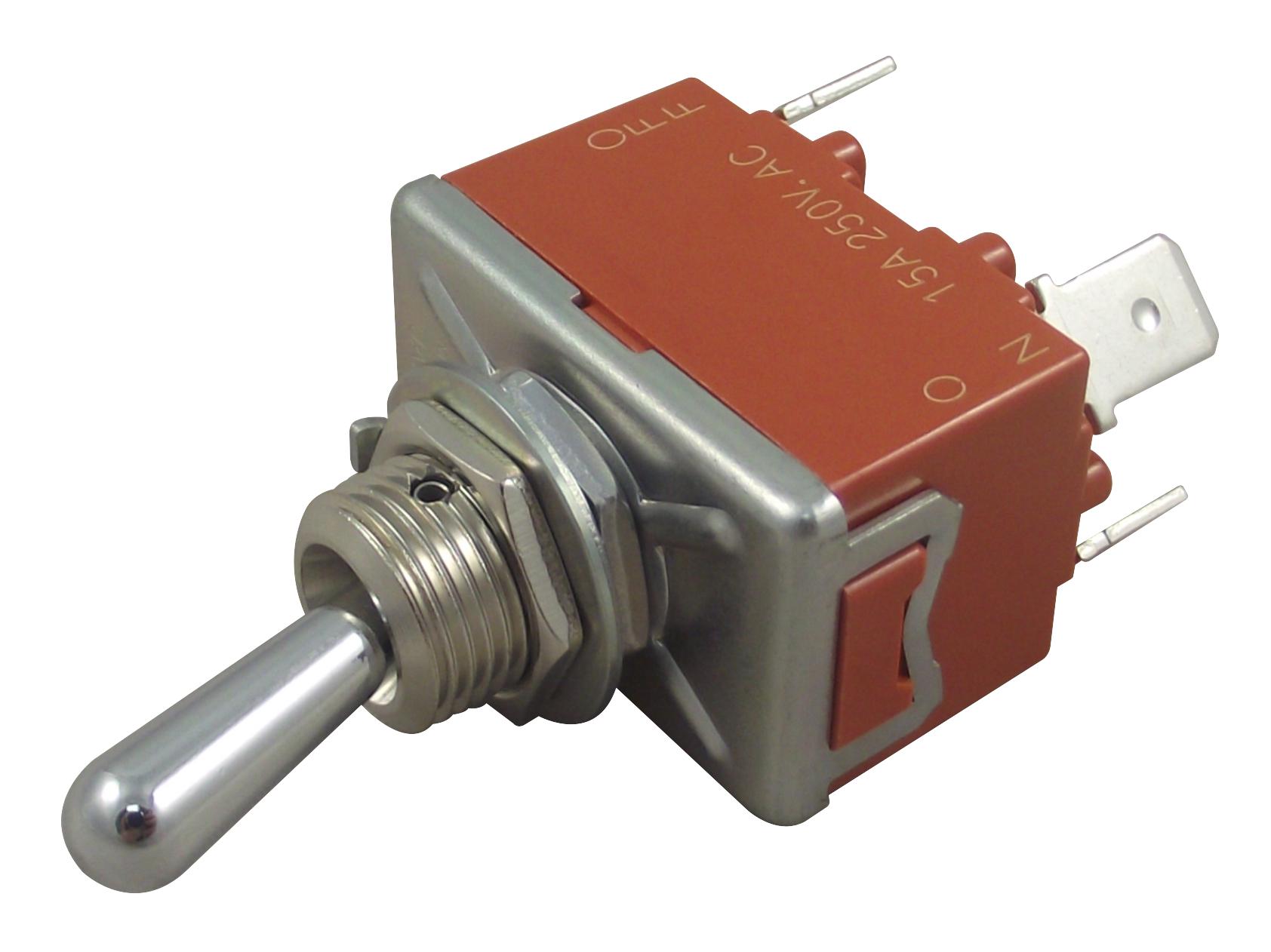 T215K-AULF TOGGLE SWITCH, DPST, 15A, 250VAC PANASONIC