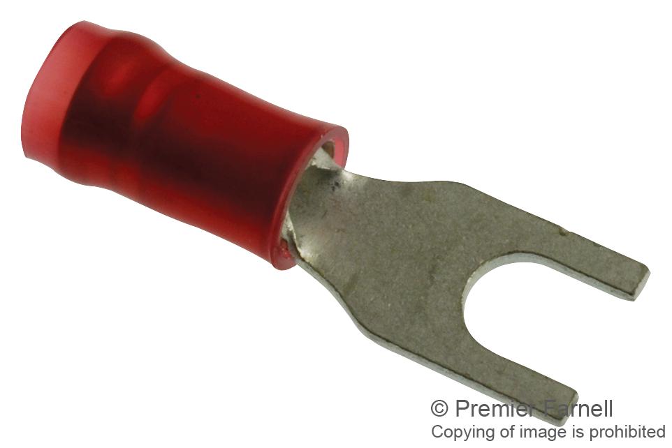 34541 TERMINAL, SPADE TONGUE, #6, 14AWG, RED AMP - TE CONNECTIVITY