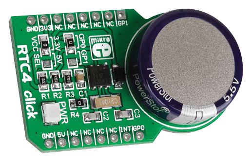 MIKROE-1891 ADD-ON BOARD, RTC4 CLICK MIKROELEKTRONIKA