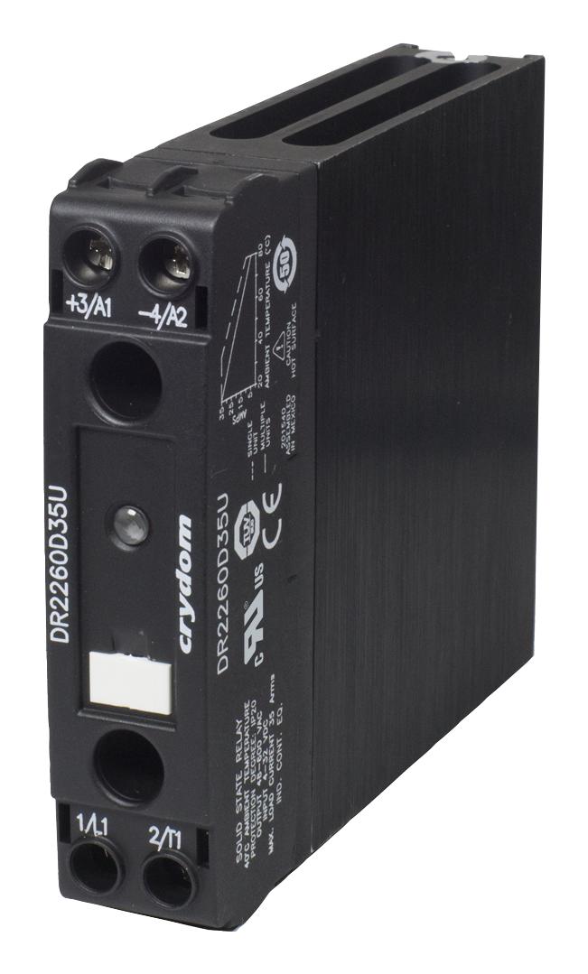 DR2260A30U SSR, 48-600VAC, 30A, DIN RAIL SENSATA/CRYDOM