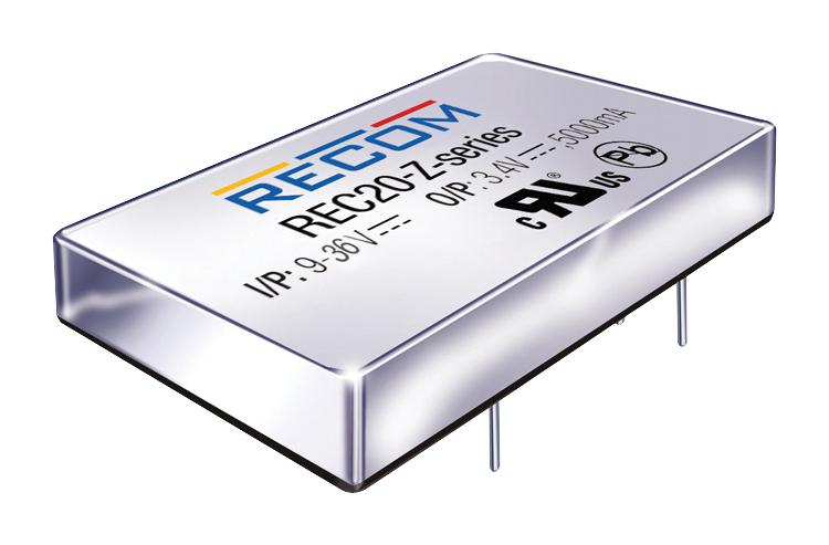 REC20-2415DZ DC-DC CONVERTER, 2 O/P, 20W RECOM POWER