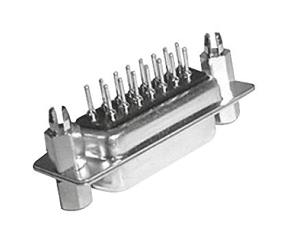 MHDD15-F-T-B-M D-SUB CONNECTOR, RECEPTACLE, 15POS MH CONNECTORS