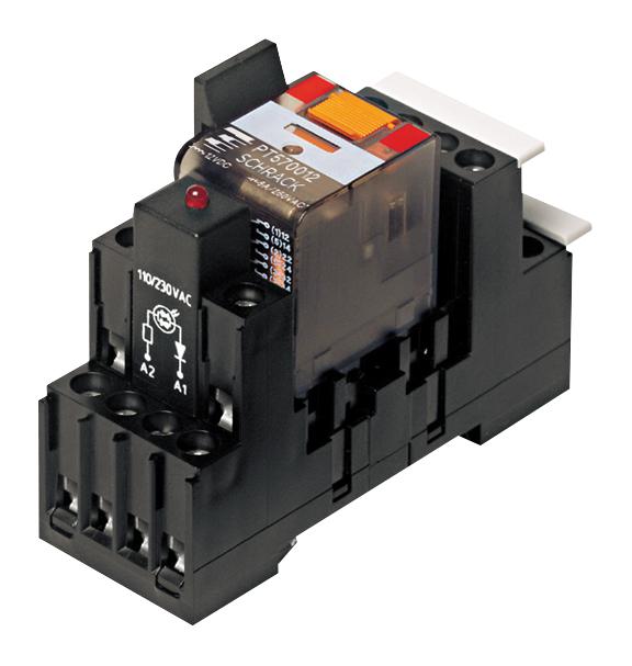 PT3S7RC4 POWER RELAY, 3PDT, 10A, 240VAC, DIN RAIL SCHRACK - TE CONNECTIVITY