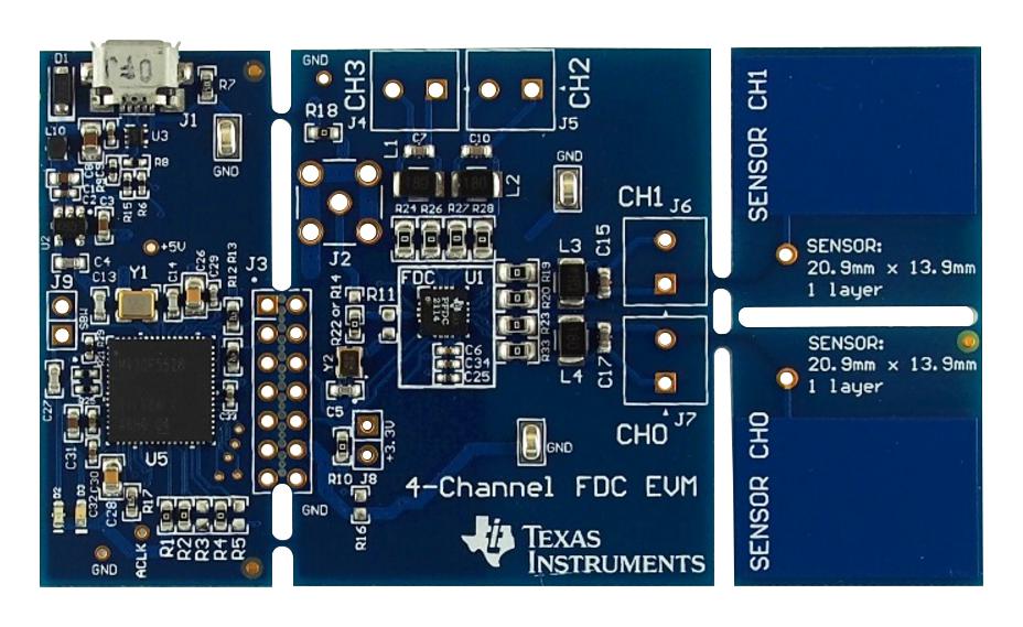 FDC2114EVM EVAL BOARD, FDC2114 CAP-TO-DIGITAL CONV TEXAS INSTRUMENTS