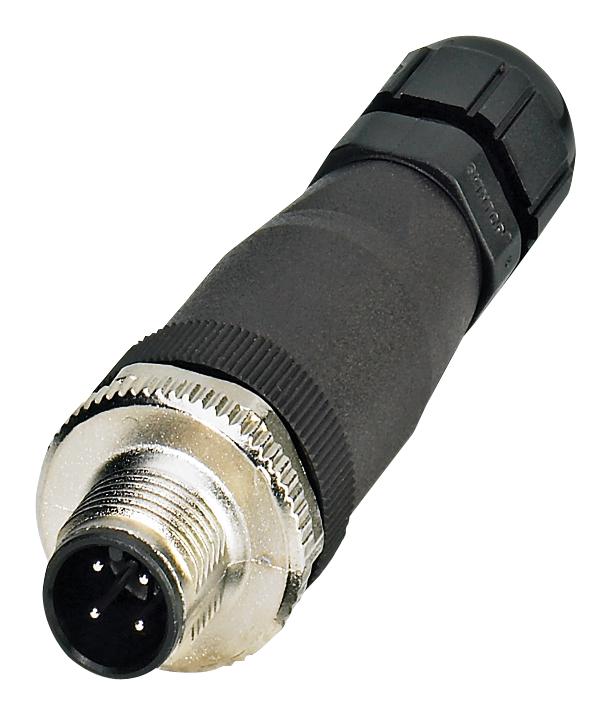 1556870 SENSOR CONNECTOR, M12, PLUG, 4POS PHOENIX CONTACT