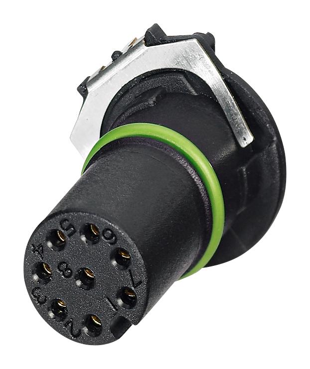 1551422 FLUSH CONNECTOR, M12, RCPT, 8POS PHOENIX CONTACT