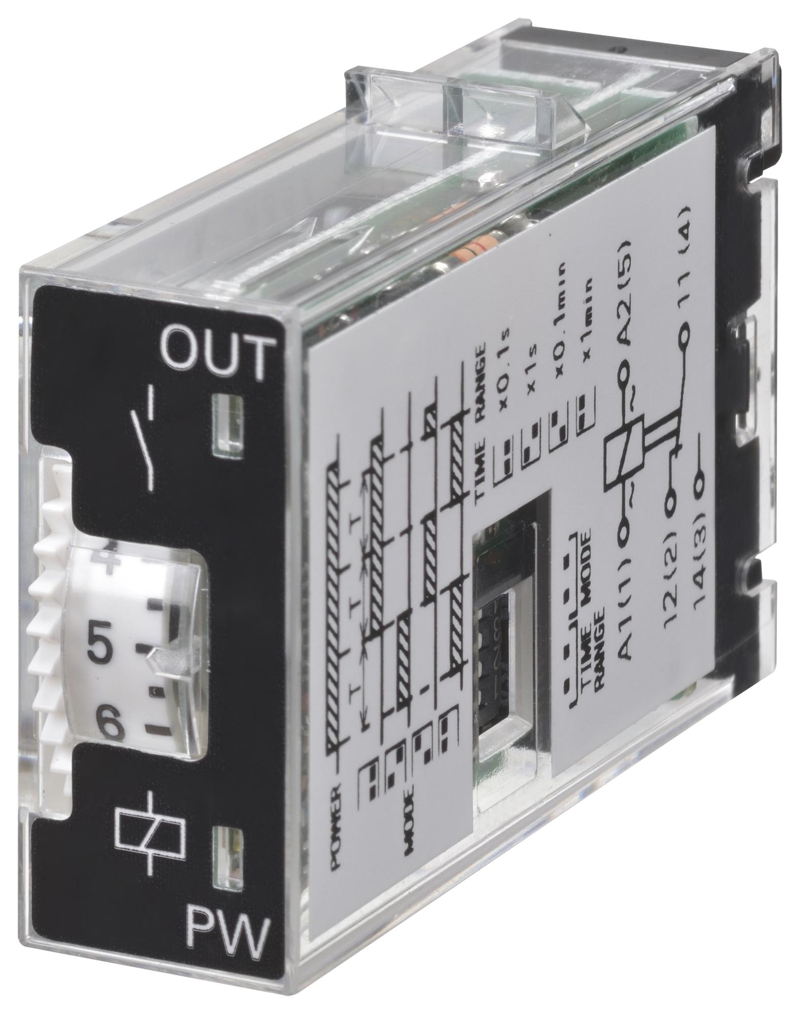 H3RN-2-B DC12 MULTIFUNCTION TIMER, 0.1S-10MIN, DPST-NO OMRON