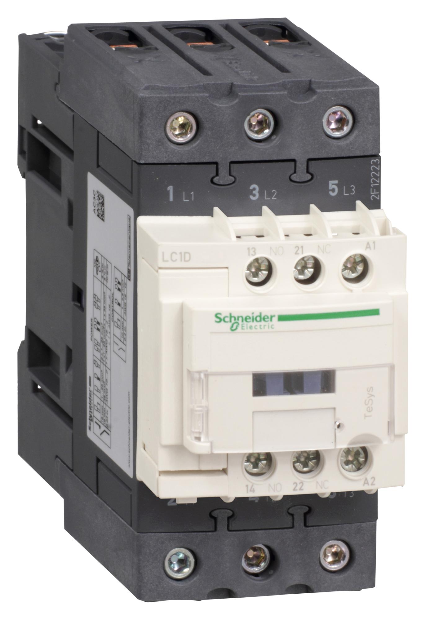 LC1D50AU7 CONTACTOR, 3PST-NO, 240V, DINRAIL/PANEL SCHNEIDER ELECTRIC