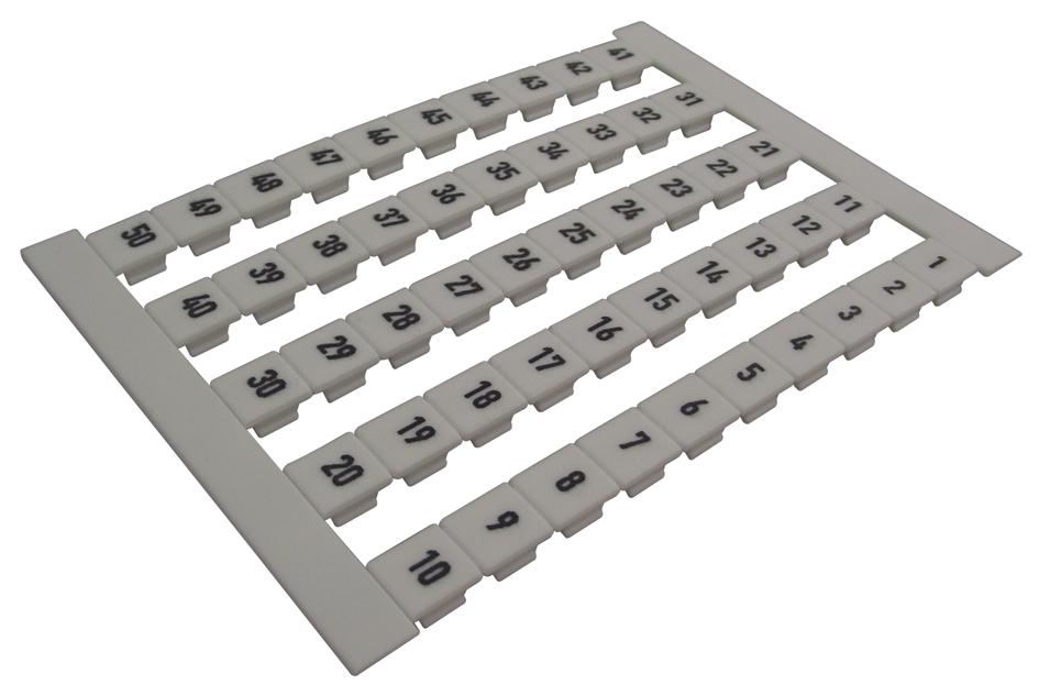 0468760001 TERMINAL MARKER, 1-50, 6MM, CARD-50 WEIDMULLER