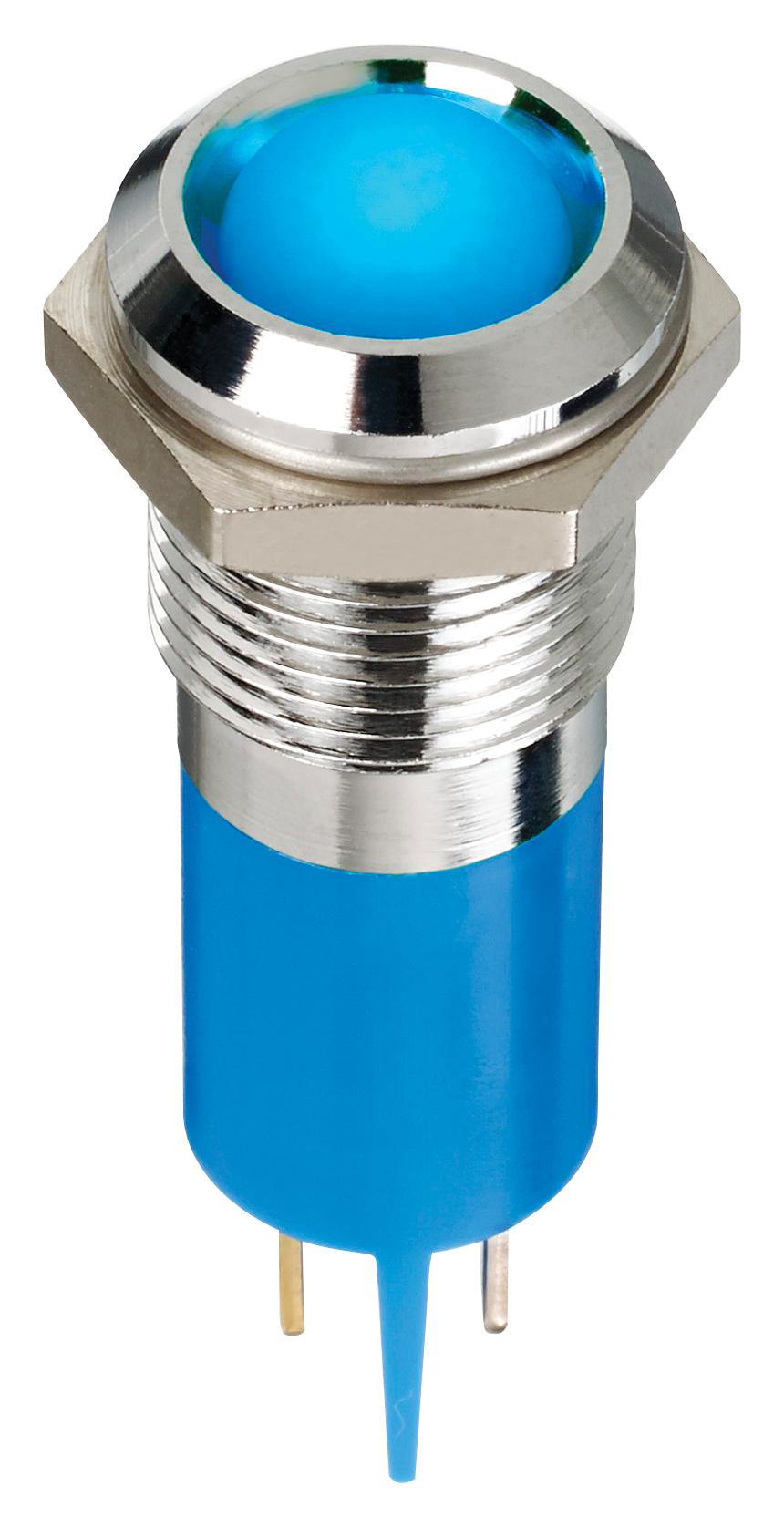 Q14P1CXXB12 LED INDICATOR, PANEL, 14MM, BLUE, 12V APEM
