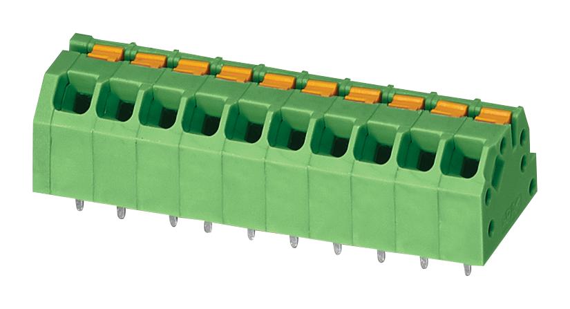 SPTAF 1/ 2-3,5-IL TB, WIRE TO BOARD, 2POS, 24-16AWG, GREEN PHOENIX CONTACT