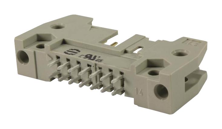 09185646914 CONNECTOR, HEADER, 64POS, 2ROW, 2.54MM HARTING