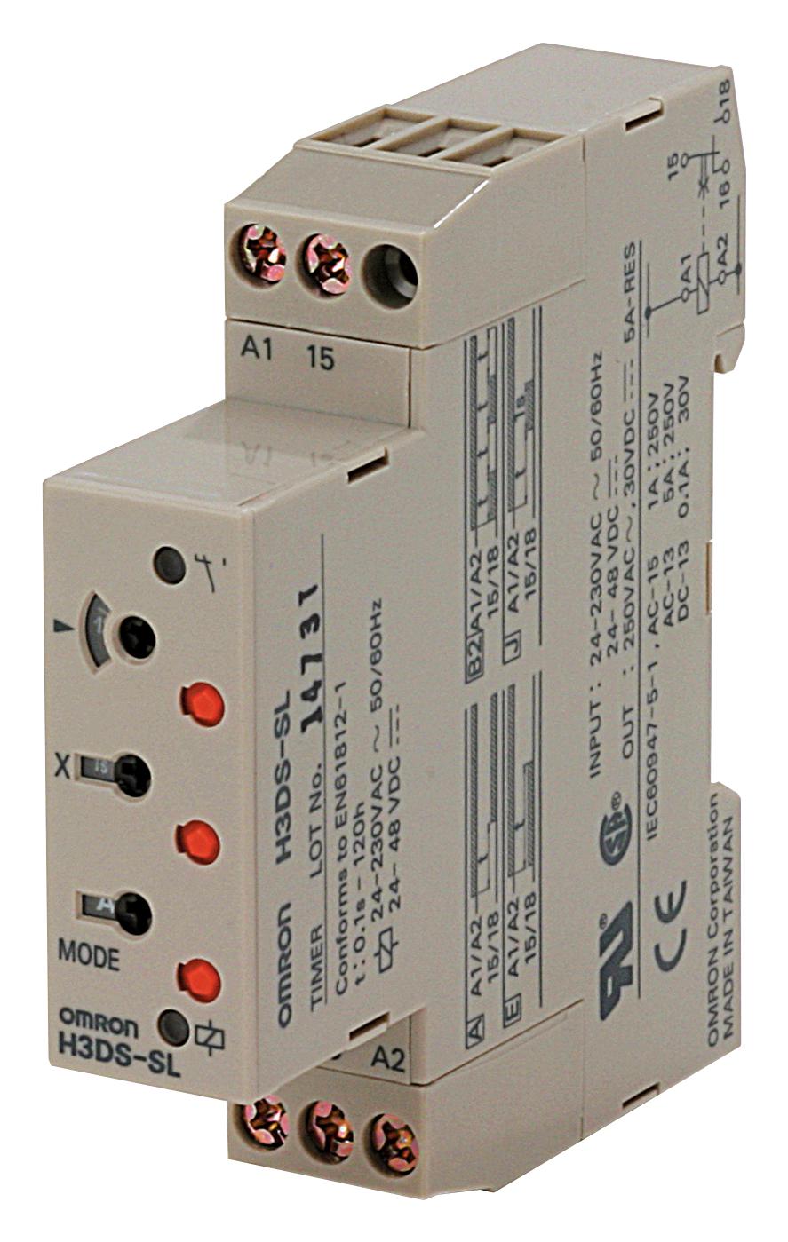 H3DS-SL AC/DC MULTIFUNCTION TIMER, 0.1S-120H, SPDT OMRON