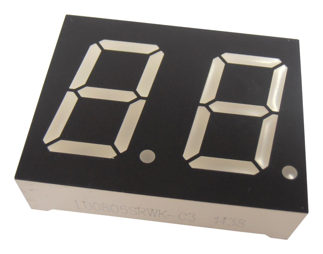 LD0805GWK DISPLAY, SEVEN SEGMENT, 0.8 INCH, GREEN MULTICOMP PRO