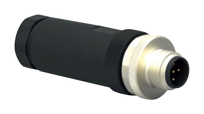 T4111002051-000 SENSOR CONNECTOR, M12, PLUG, 5POS TE CONNECTIVITY