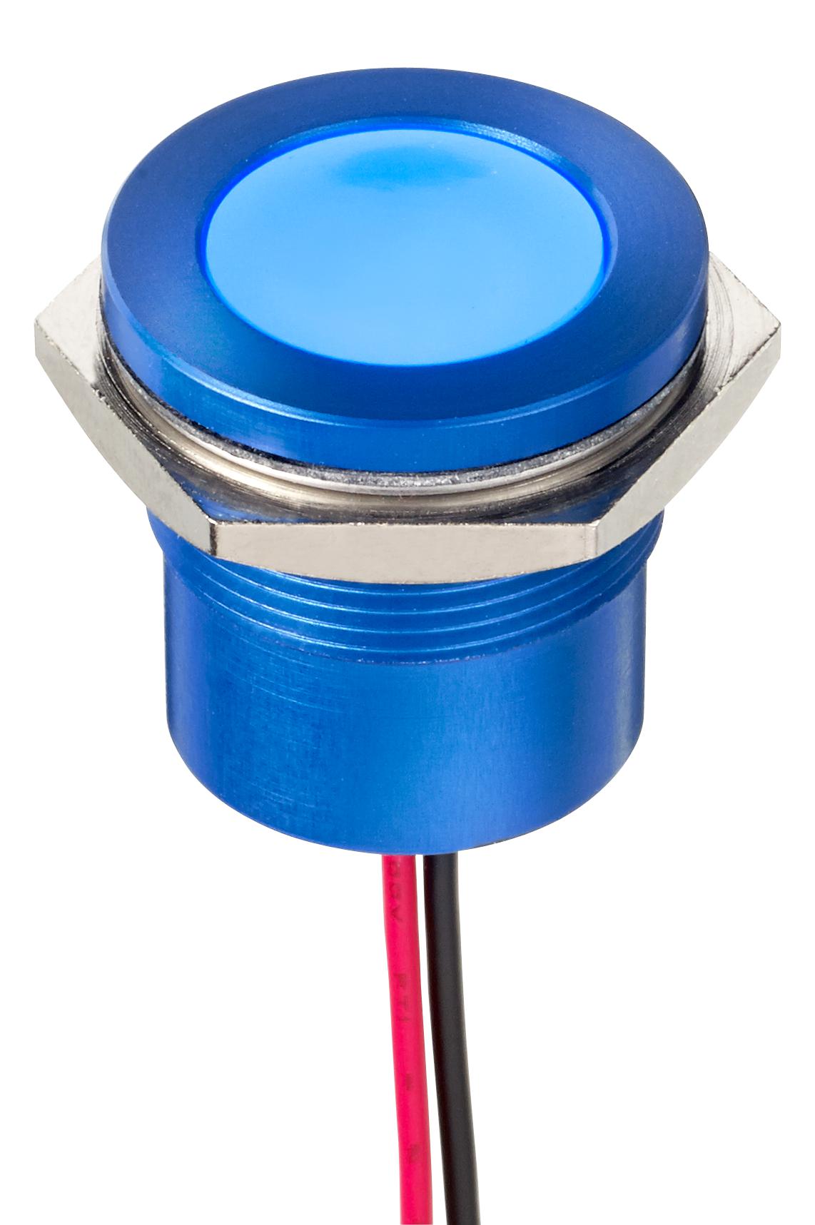 Q22F5ABXXB12AE LED INDICATOR, PANEL, 22MM, BLUE, 12V APEM