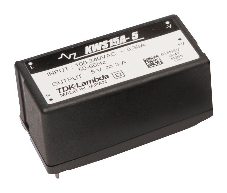 KWS-15A-12 POWER SUPPLY, AC-DC, 12V, 1.3A TDK-LAMBDA