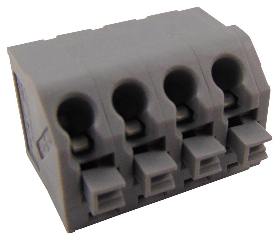 250-504 TB, WIRE TO BOARD, 4POS, 20-14AWG, GRY WAGO