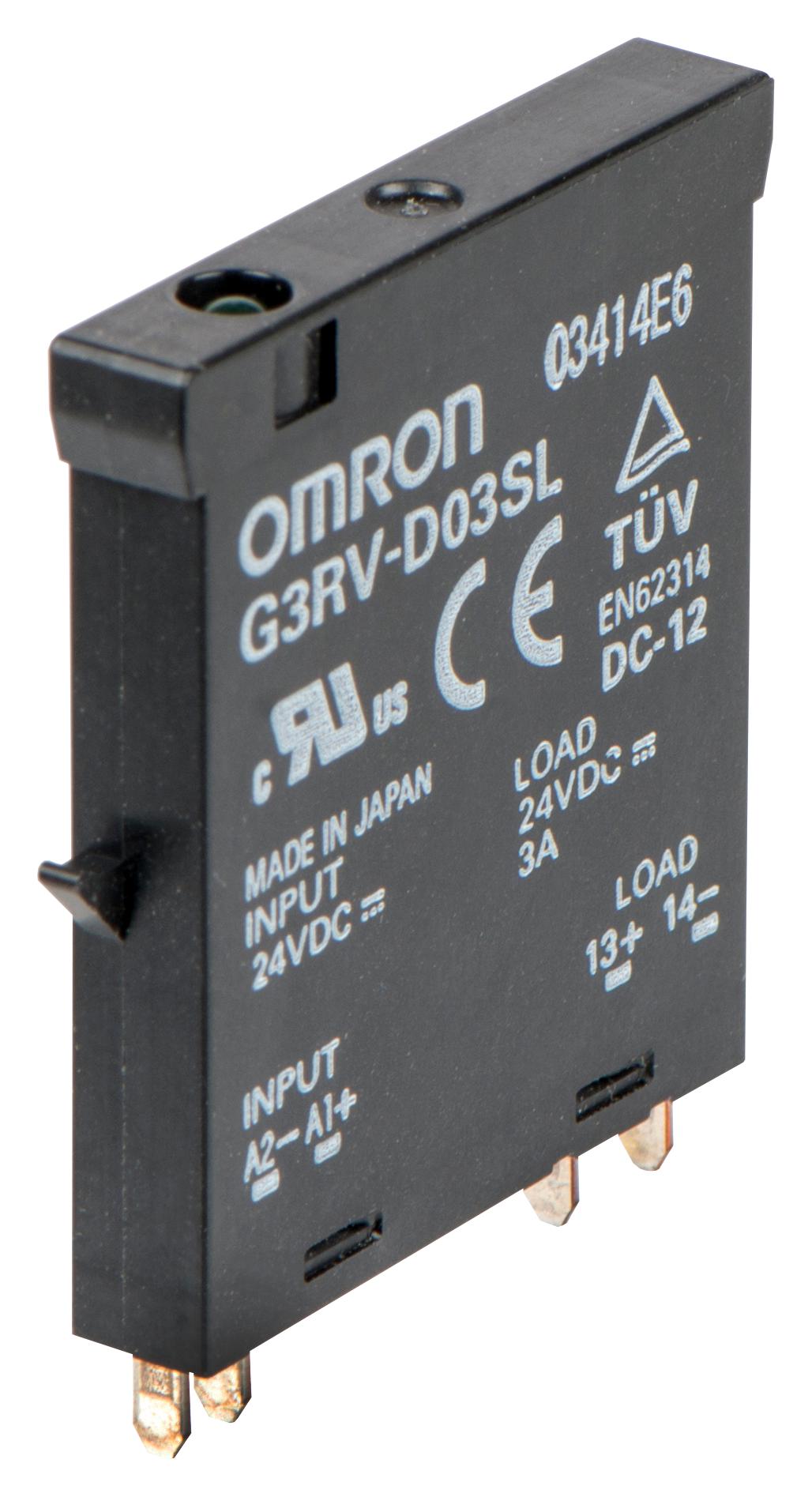 G3RV-D03SL DC24 SLIM I/O SSR, 5-24VDC, 3A, SOCKET OMRON