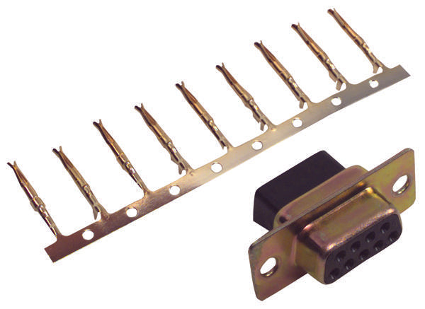 SPC15462 D SUB CONN, RCPT, DE, 9POS, CRIMP MULTICOMP