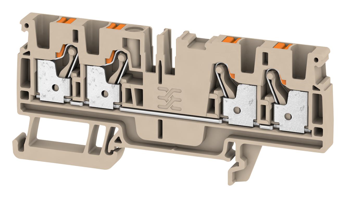 2051500000 TERMINAL BLOCK, DIN RAIL, 4POS, 12AWG WEIDMULLER