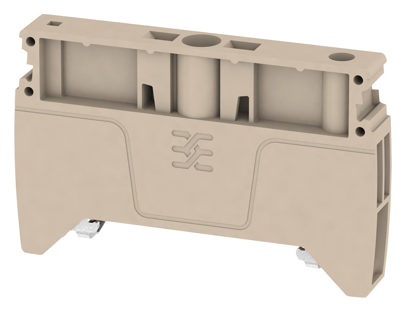 1991920000 END BRACKET, TERMINAL BLOCK, BEIGE WEIDMULLER