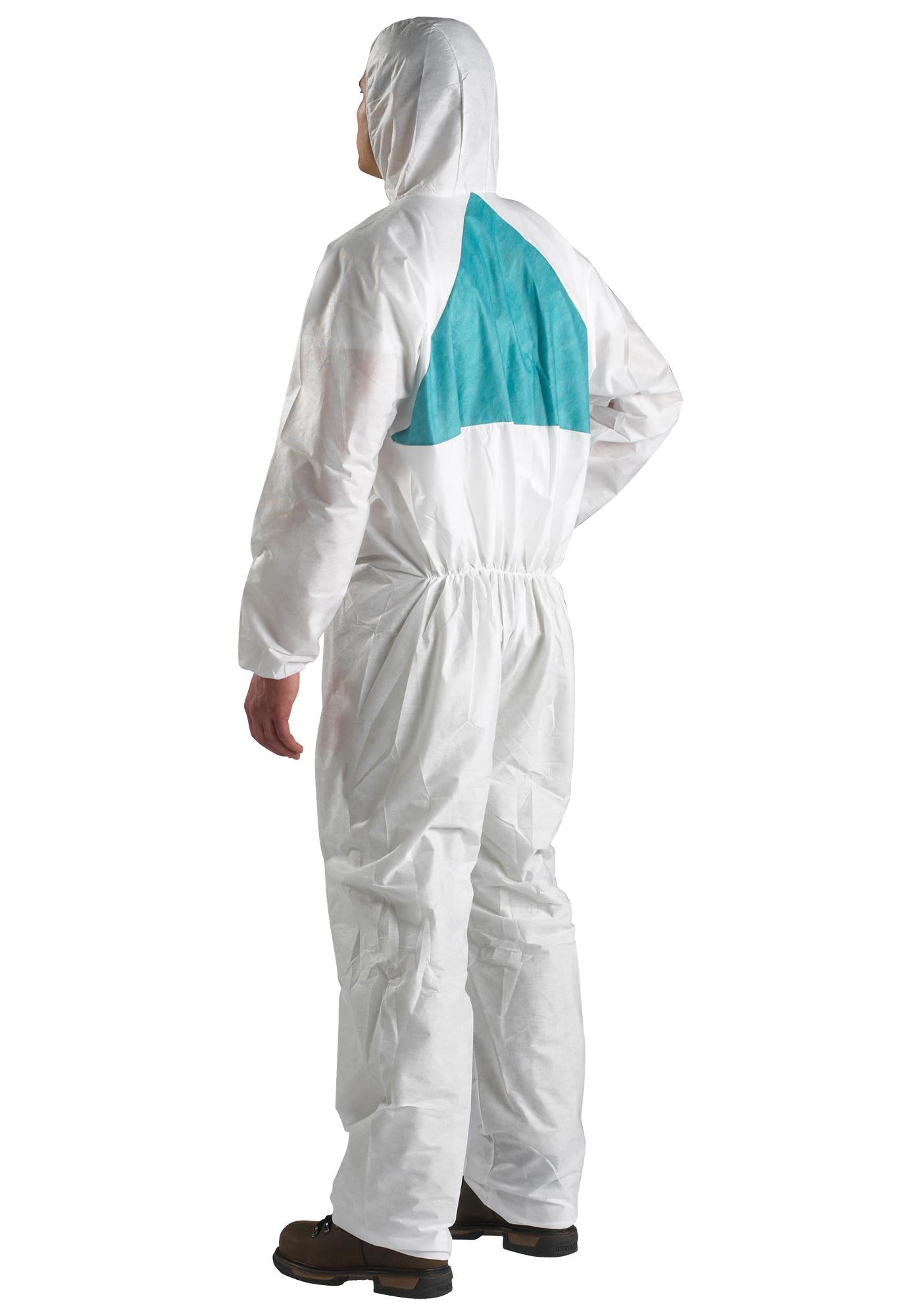 4520 SMALL PROTECTIVE COVERALL, SMALL, WHT/GRN 3M