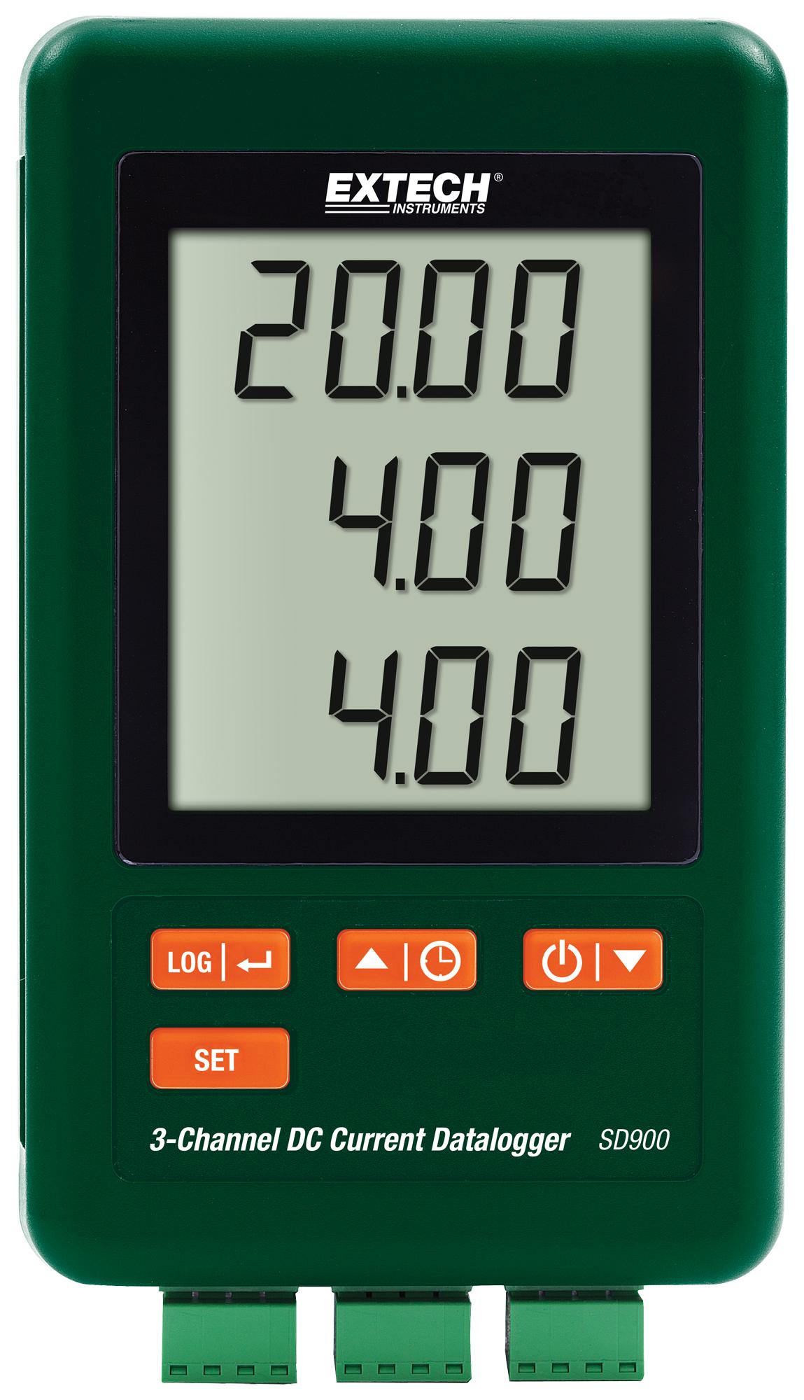 SD900 DC CURRENT DATALOGGER, 3CH, 0 TO 20MA EXTECH INSTRUMENTS