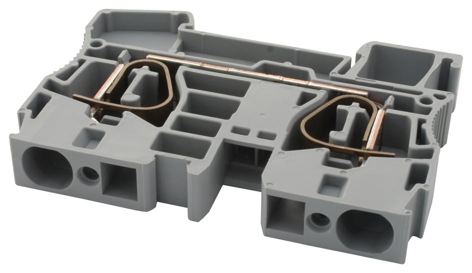ST 10 TERMINAL BLOCK, DIN RAIL, 2POS, 6AWG PHOENIX CONTACT