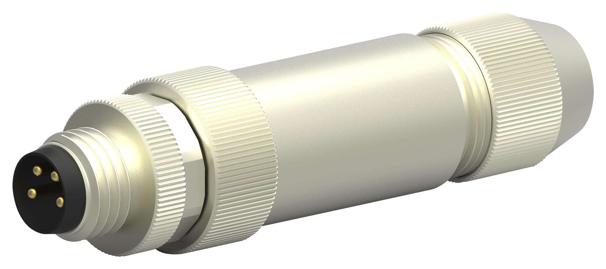 T4111011051-000 SENSOR CONNECTOR, M12, PLUG, 5POS TE CONNECTIVITY