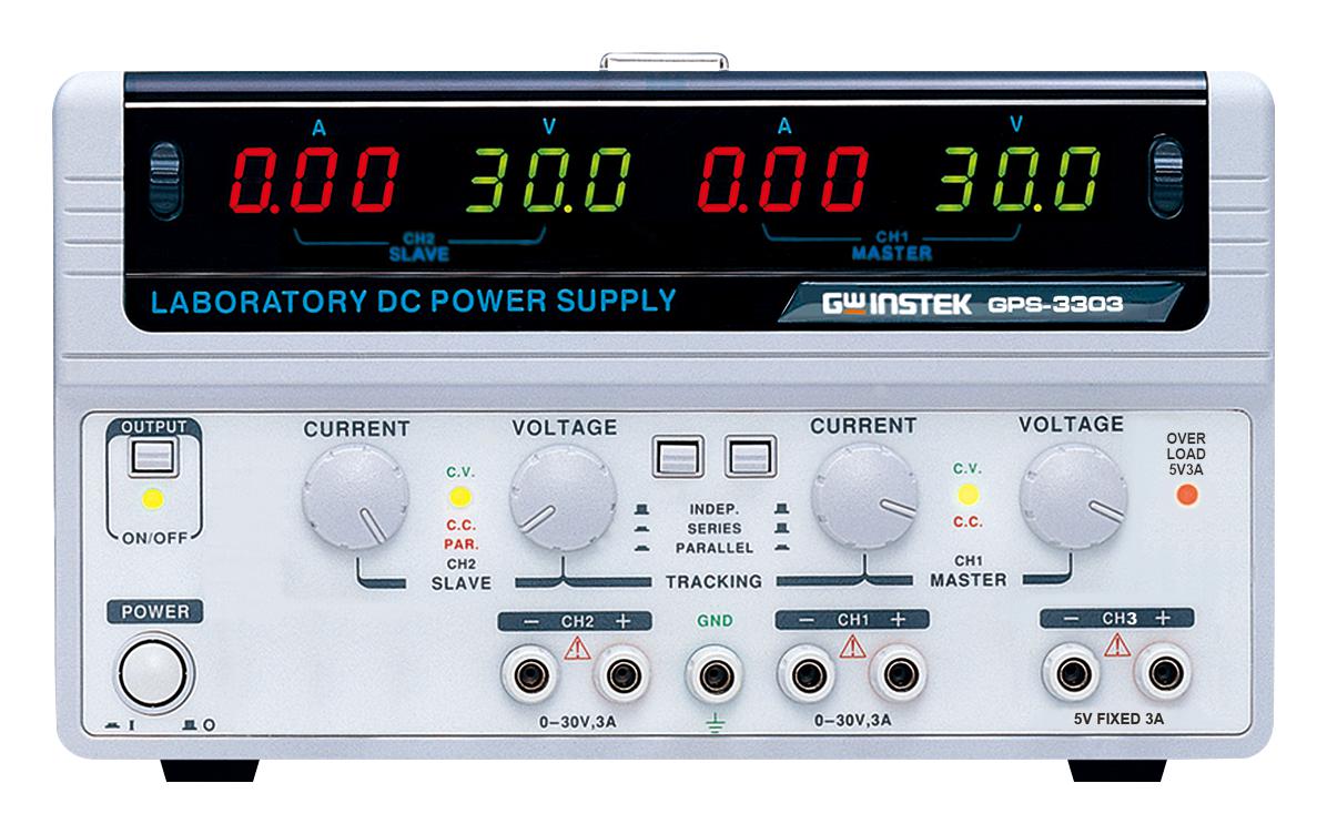 GPS-2303 POWER SUPPLY, 2 O/P, 3A, 30V, ADJ GW INSTEK