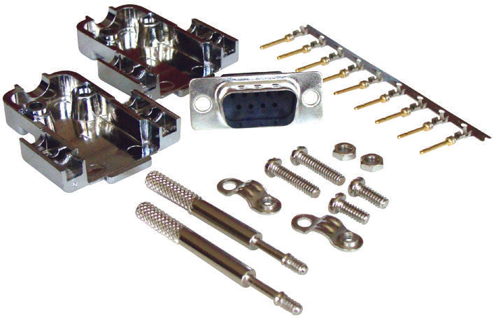 MCD8E09MC-KIT D SUB CONNECTOR KIT, PLUG, 9POS, CRIMP MULTICOMP