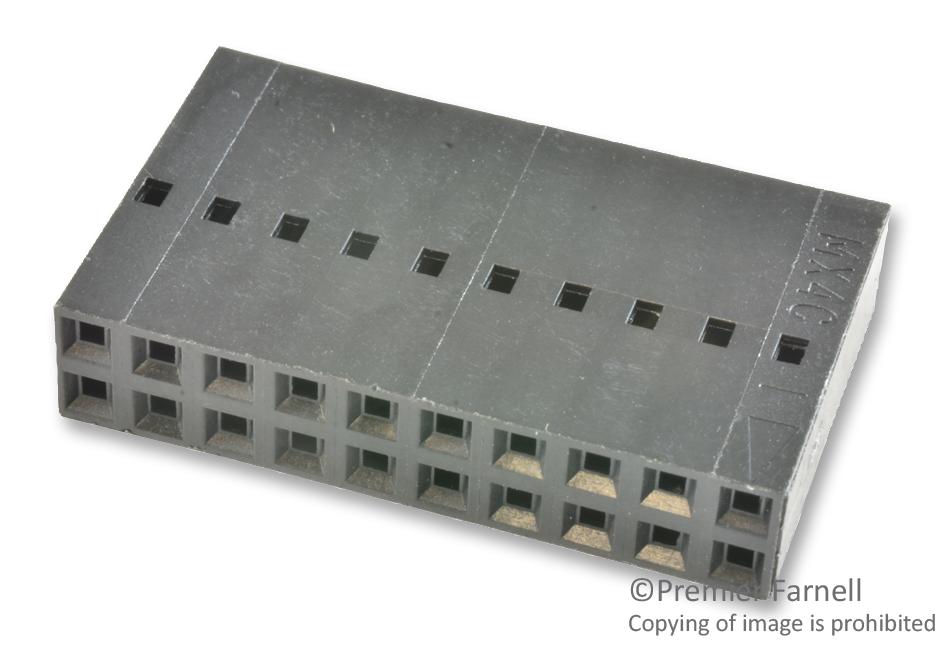 22-55-2201 CONNECTOR, RCPT, 20POS, 2ROW, 2.54MM MOLEX