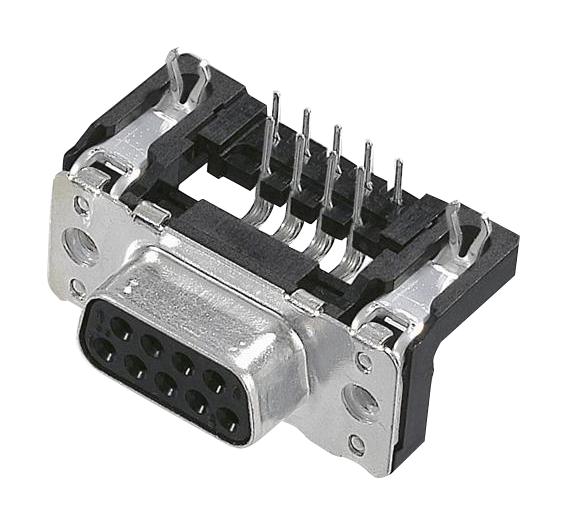 09661537613 D-SUB CONN, RCPT, 9POS, TH HARTING