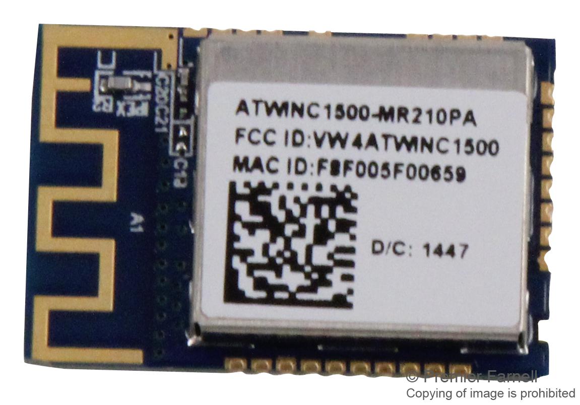 ATWINC1500-MR210UB1954 SMART CONNECT IOT MODULE, 2.412-2.472GHZ MICROCHIP