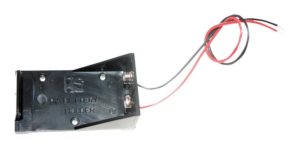 HH-3634 BATTERY HOLDER, 9V, WIRE LEAD BUD INDUSTRIES
