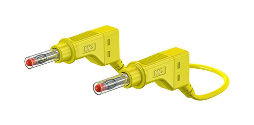 66.9407-100-24 PVC TEST LEAD, YELLOW, 1M, 600V, 32A STAUBLI