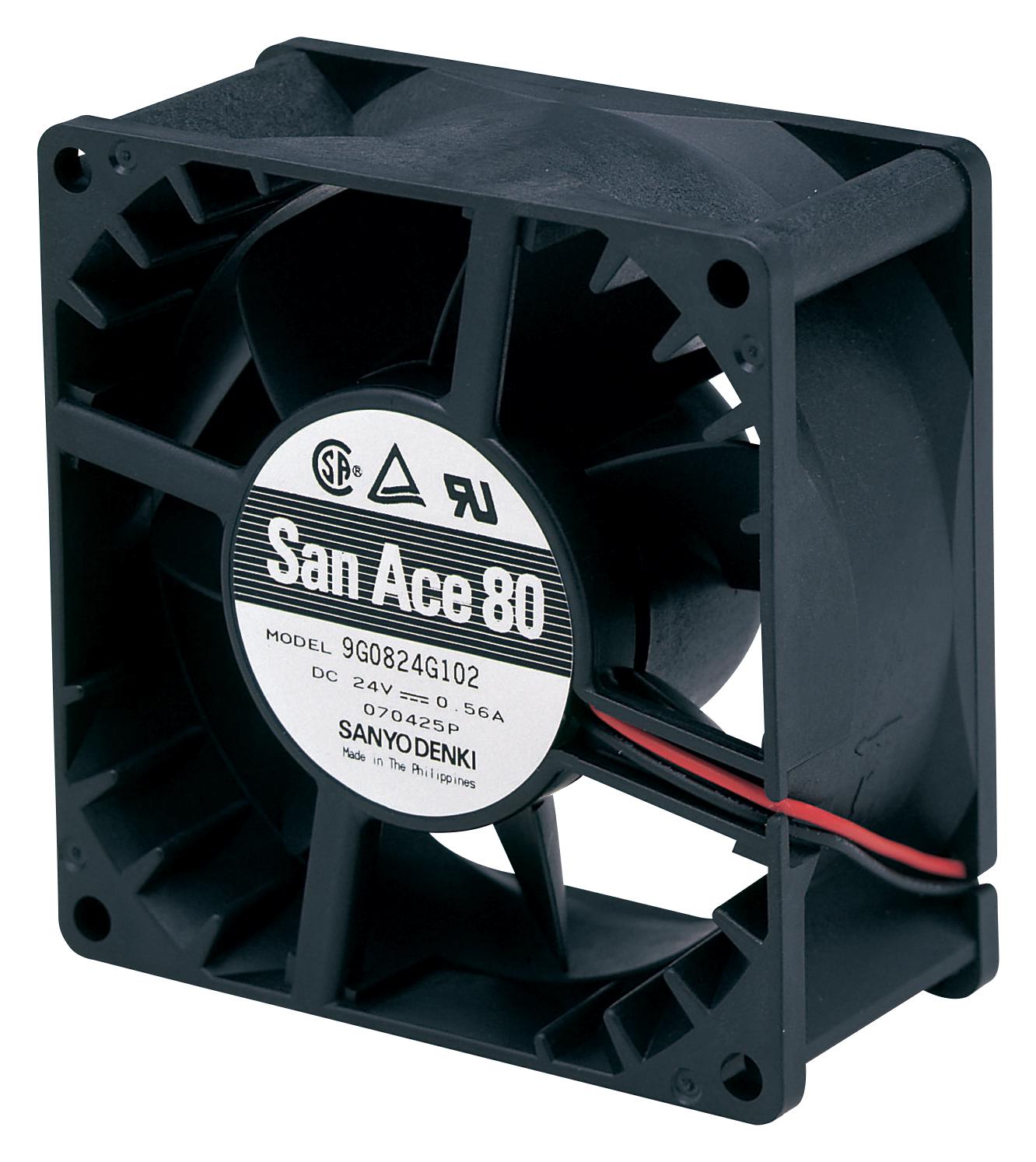 9G0812H1011 AXIAL FAN, 80MM, 12VDC, 80CFM, 49DBA SANYO DENKI