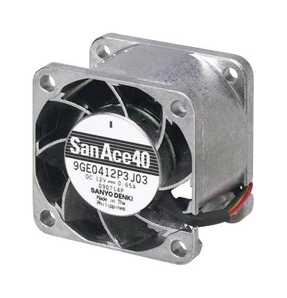 9GE0412P3K03 AXIAL FAN, 40MM, 12VDC, 26.8CFM, 58DBA SANYO DENKI
