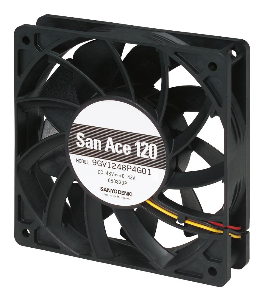 9GV1212G4021 AXIAL FAN, 120MM, 12VDC, 171CFM, 58DBA SANYO DENKI
