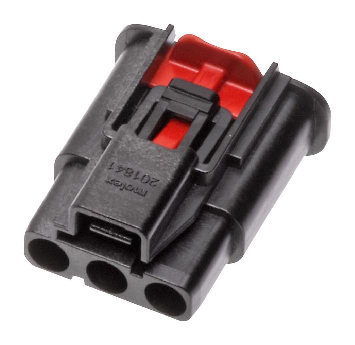 201841-0130. PLUG HOUSING, 3POS, PEI, BLACK MOLEX