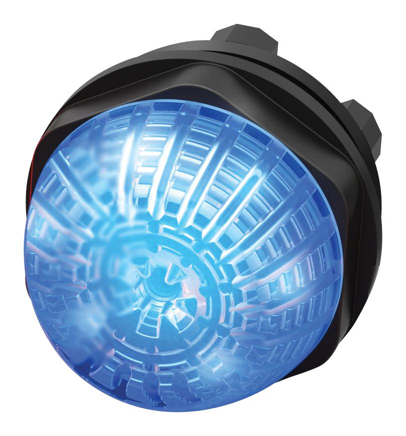 14-060.607 PANEL INDICATOR, 22.5MM, BLUE, 24V EAO